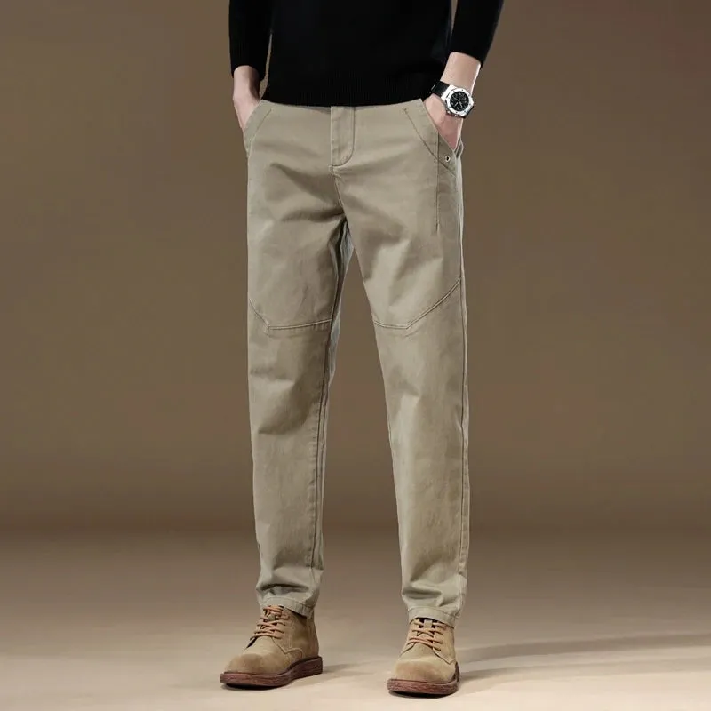 Men Harem Pants Dark Blue Loose Fit Stretch Casual Pants Patchwork Men's Clothing Full Length Trousers Baggy High Quality Brand