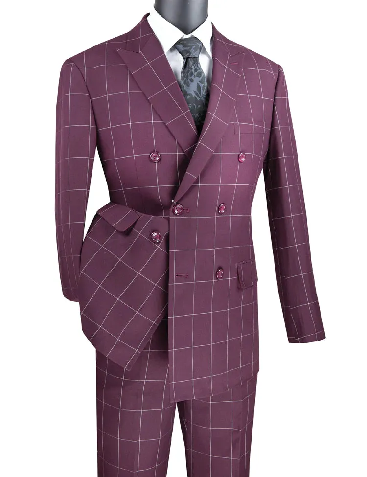 Men Modern Fit Suit MDW-1-Wine
