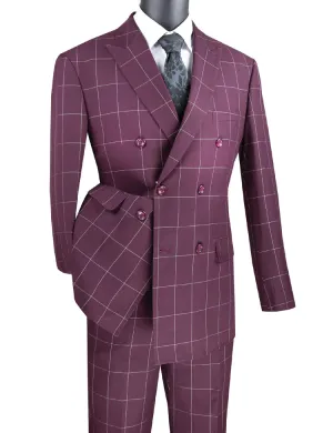 Men Modern Fit Suit MDW-1-Wine