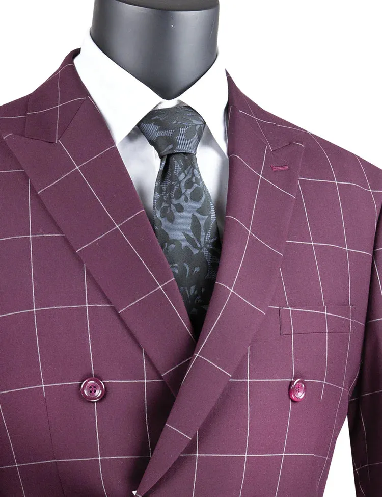 Men Modern Fit Suit MDW-1-Wine