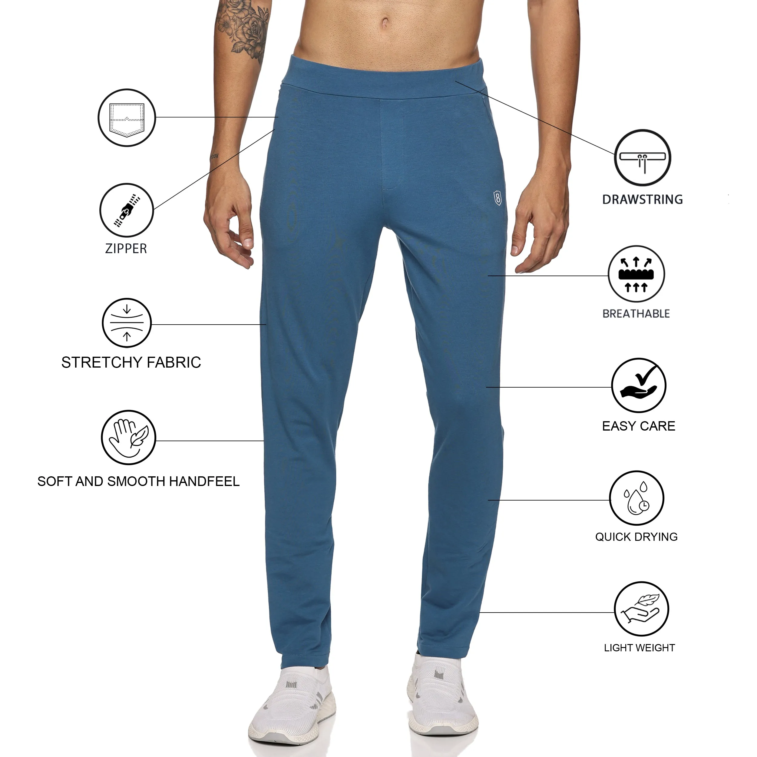 Men Super Stretchy Comfortable fit Workleisure Pants