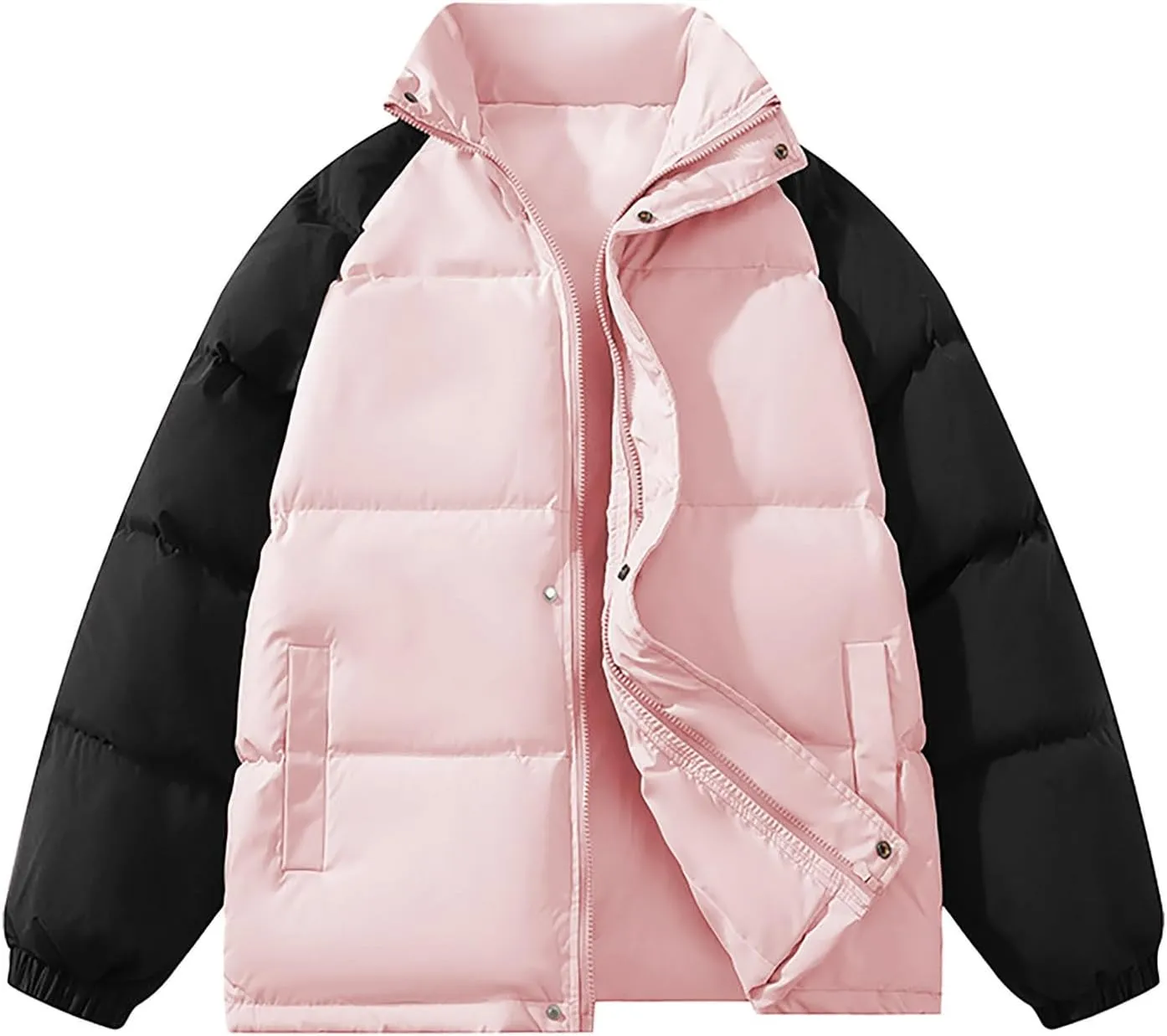 Men Winter Jackets Warm Puffer Jackets Full Zip Puffy Jackets Quilted Insulated Jacket Down Jacket for Business
