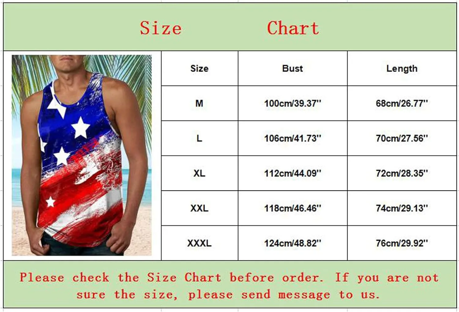 Men's American Flag Tank Tops Spring Casual Tank Crewneck Flag Blouse Men Tops Men's Tank Tops Summer 3D Graphic
