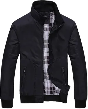 Men's Bomber Jackets Lightweight Water Resistant Fall Full Zip Casual Jackets Slim Fit Windbreaker Jackets Sportswear