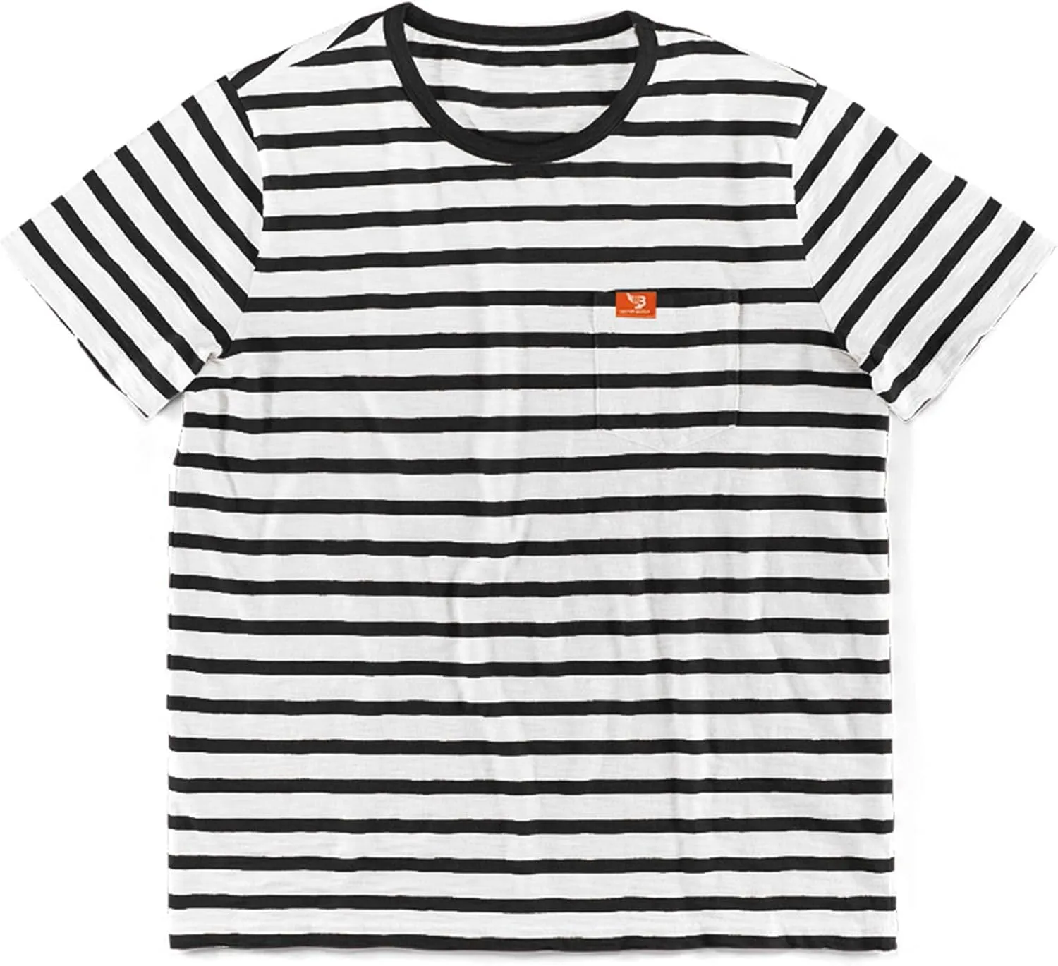 Men's Crew Neck Hipster T Shirt Color Block Stripe Tee Top Casual Stylish Fitted Print Tees Beach T Shirts for Men