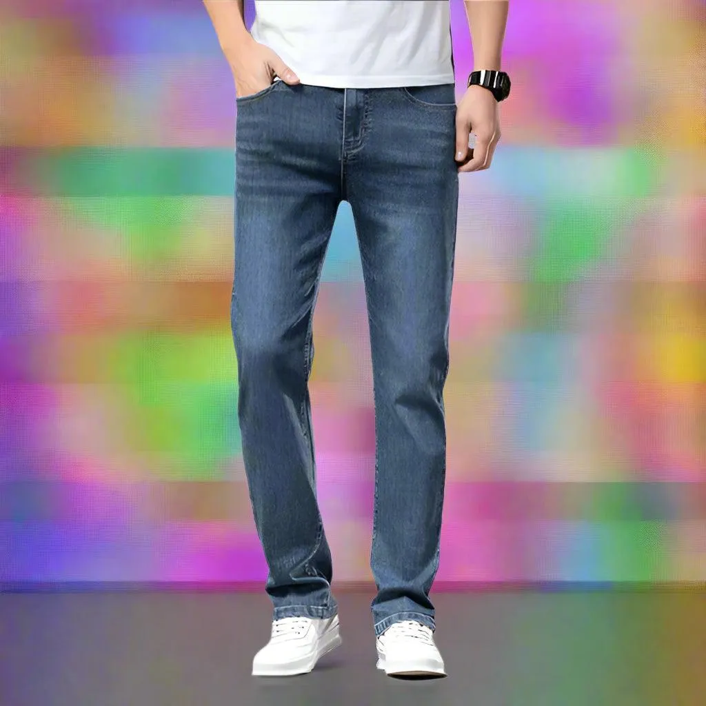 Men's Elastic Comfortable Thin Denim Jeans