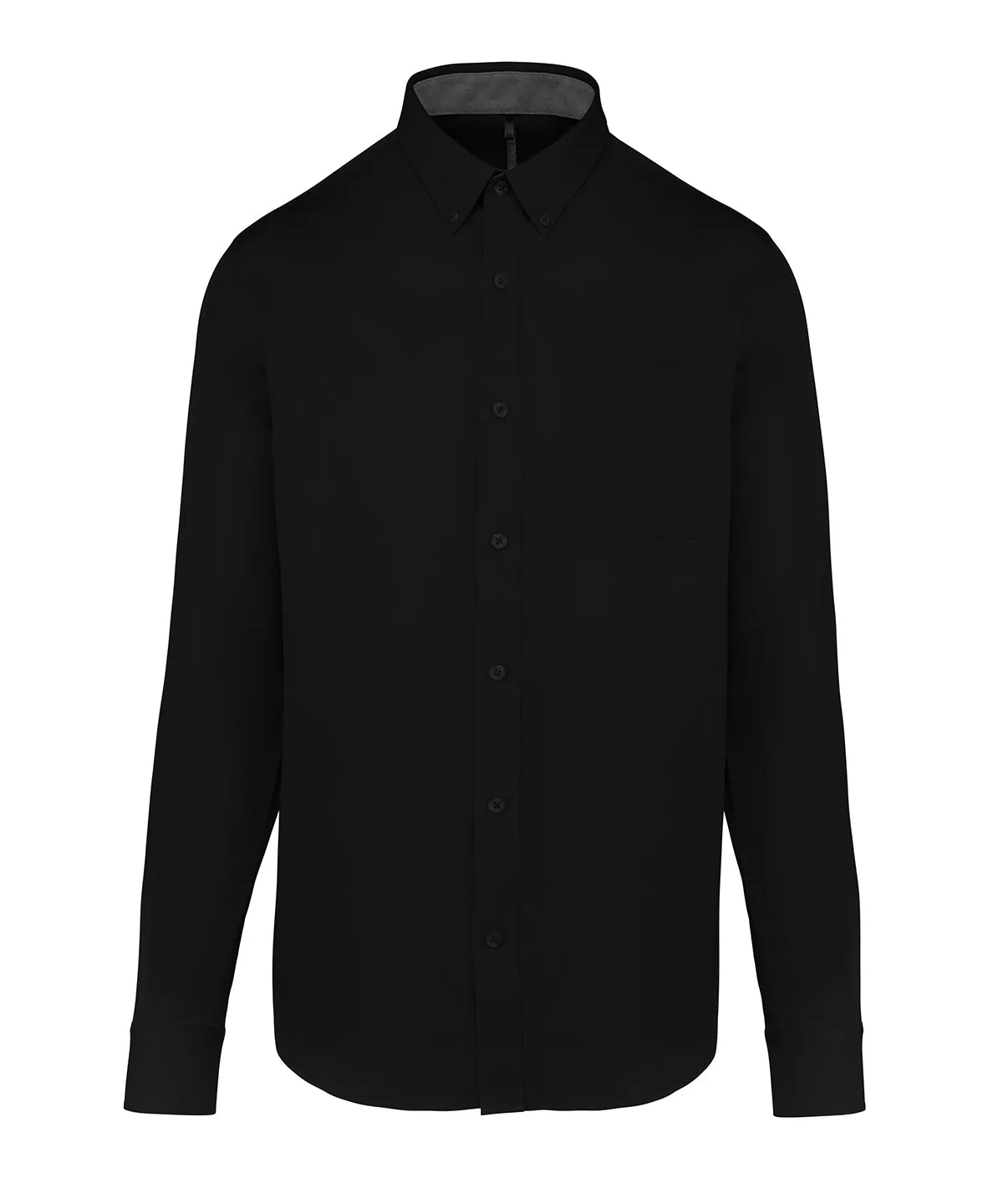 Mens Nevada long sleeve cotton shirt | Black