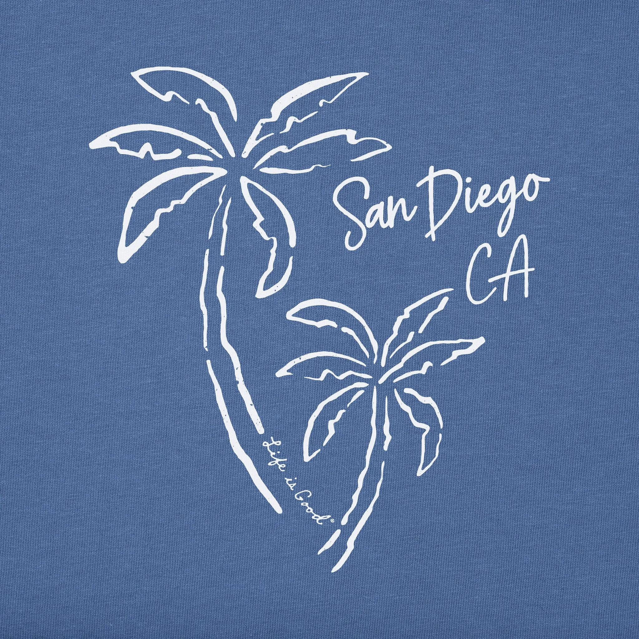 Men's San Diego Two Simple Palms Short Sleeve Crusher-LITE Tee