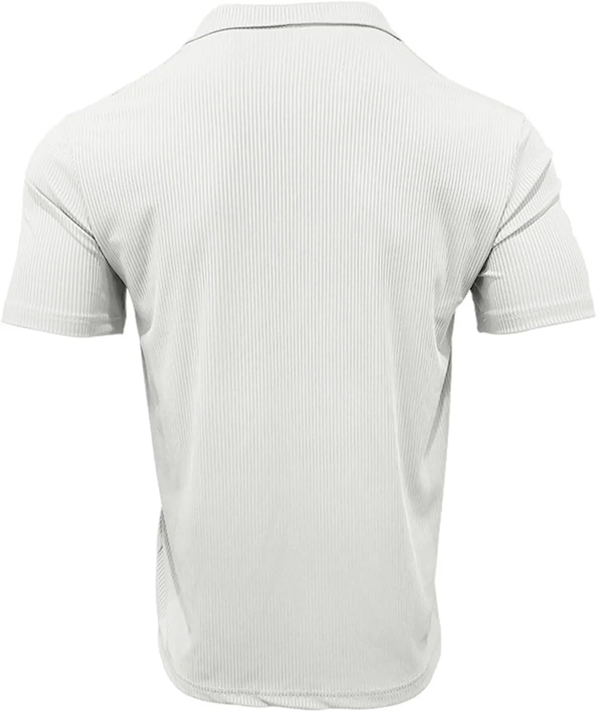 Mens Textured Polo Shirt, Short Sleeve, Slim Fit, Casual, Summer Golf, Collared, Button, Quarter Zip