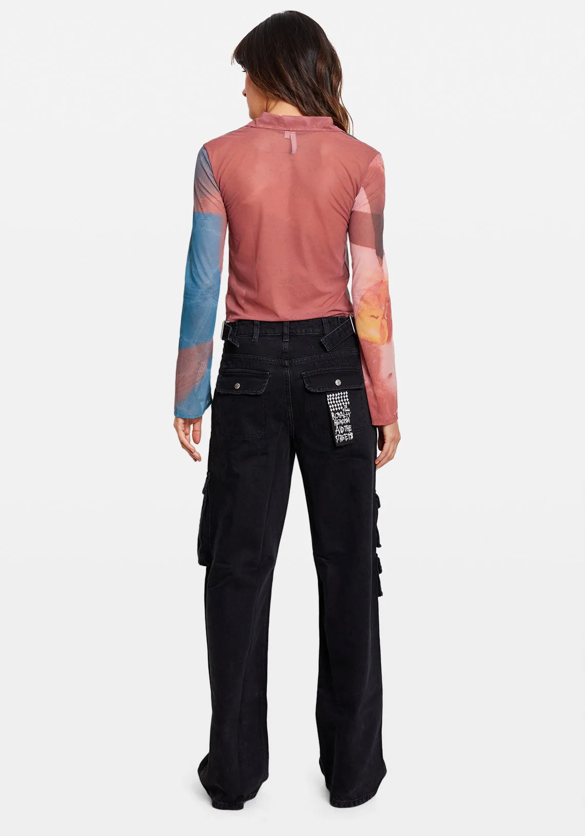 MESH TIE SHIRT MIX PRINT