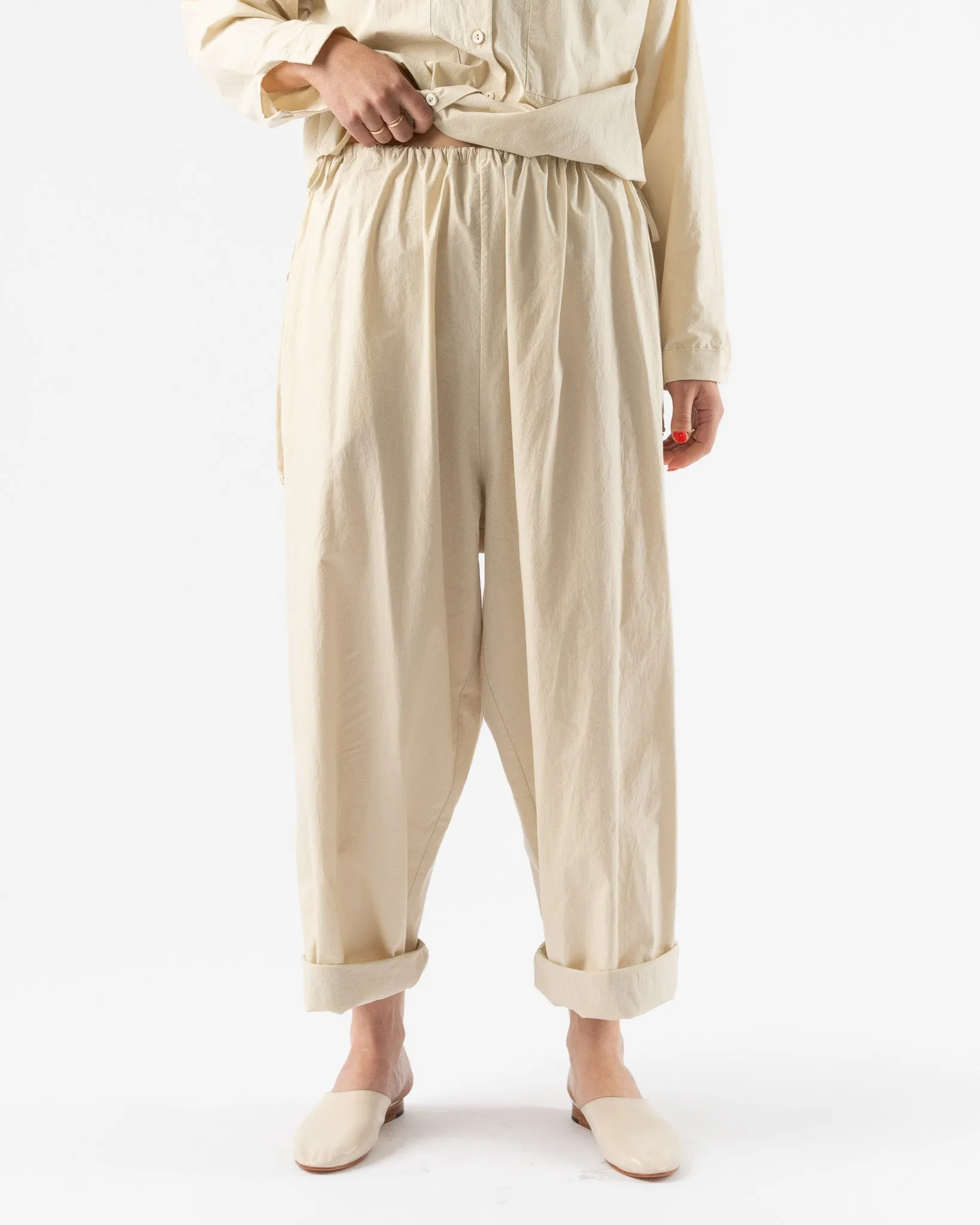 Modern Weaving Balloon Pant in Eggshell