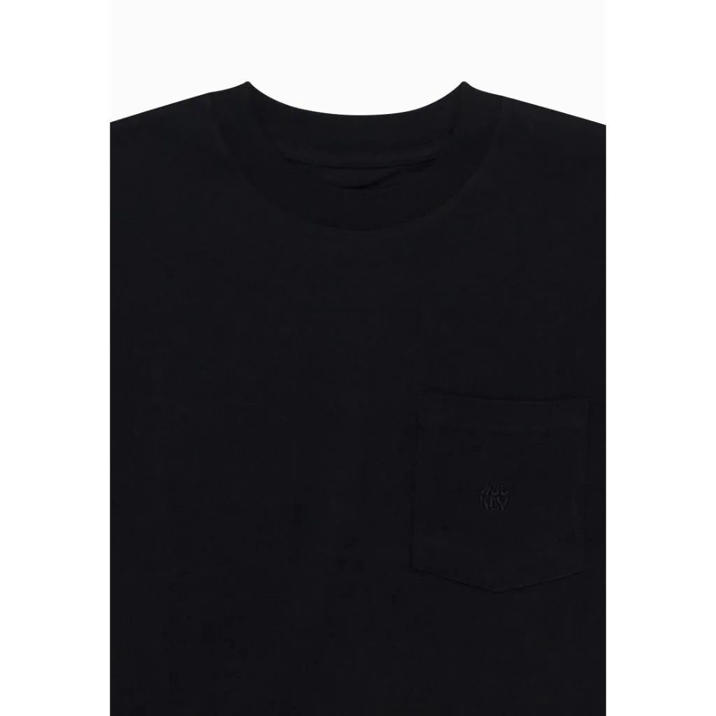 Moskav Round Logo Black Pocket Tee