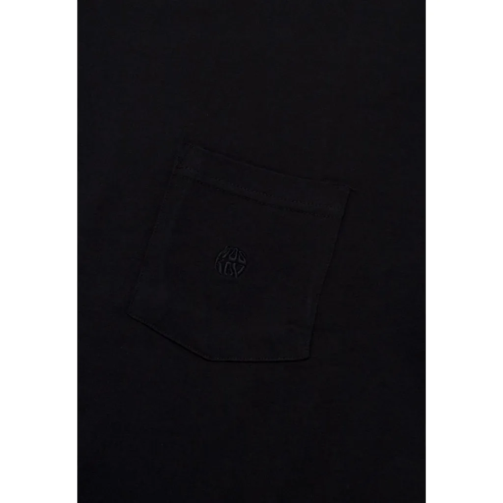 Moskav Round Logo Black Pocket Tee