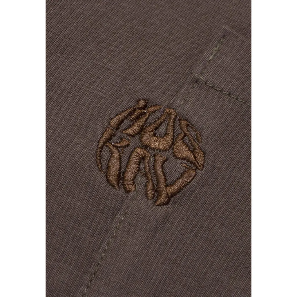 Moskav Signature Brown Double Pocket Long Sleeve Tee
