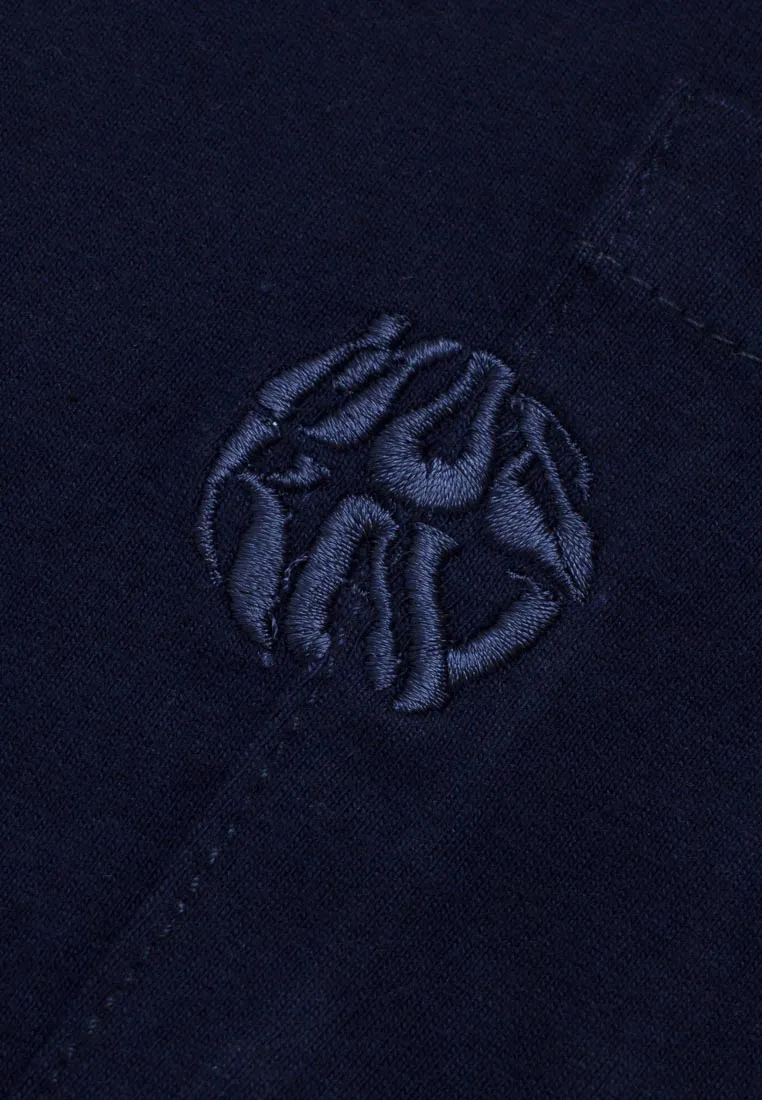 Moskav Signature Navy Double Pocket Long Sleeve Tee