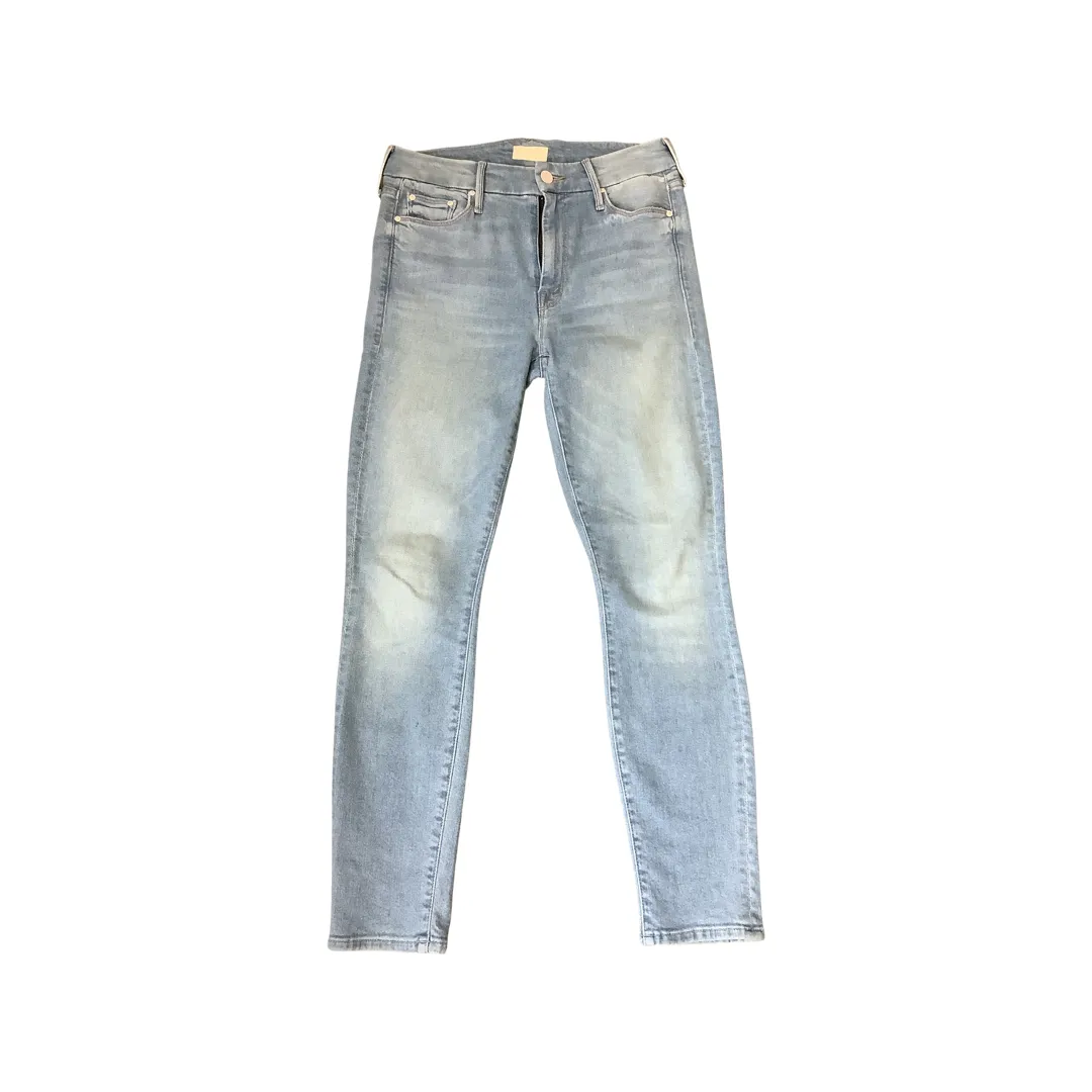 Mother The Looker Crop Light Wash Faded Jeans Size 26