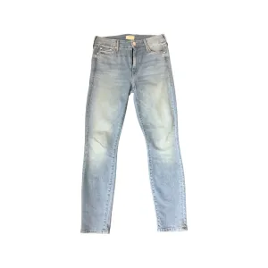 Mother The Looker Crop Light Wash Faded Jeans Size 26