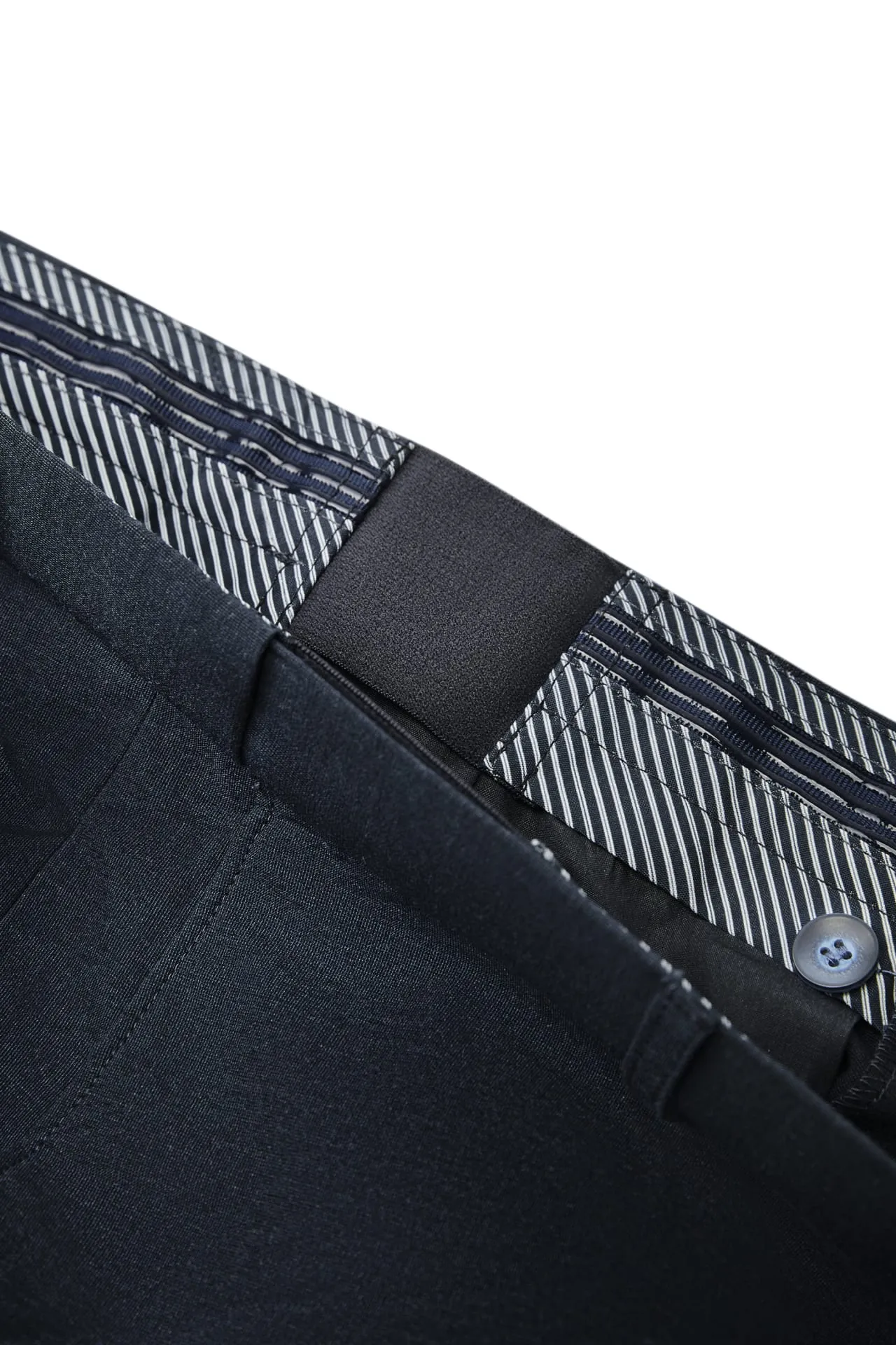 Multi-Way Stretch Smart Fit Plain Weave Suit Pants with Elastic Waist Band