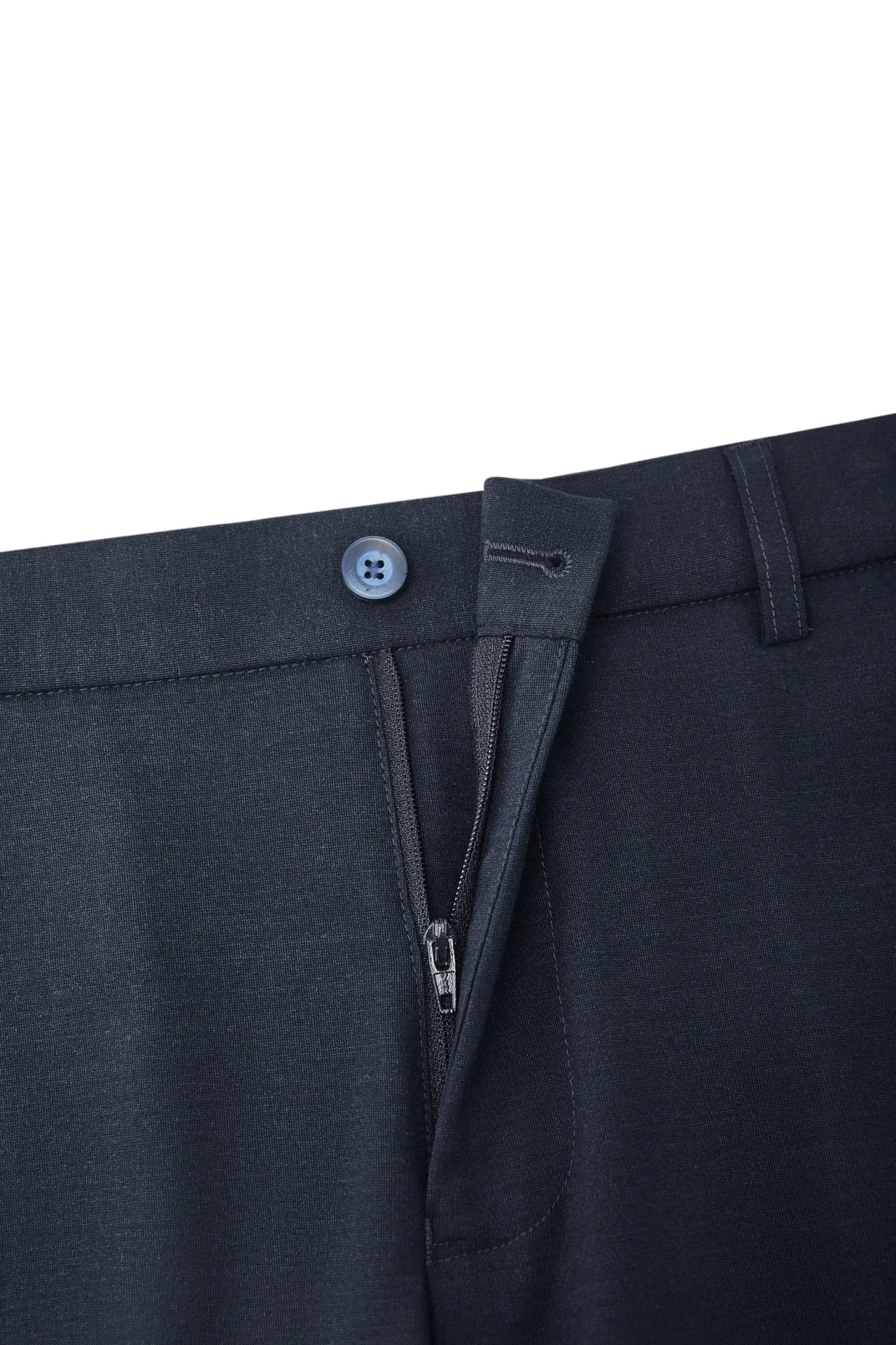 Multi-Way Stretch Smart Fit Plain Weave Suit Pants with Elastic Waist Band