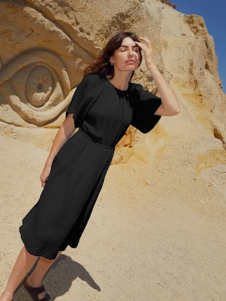 NATION LTD Soon Tiered Midi Dress