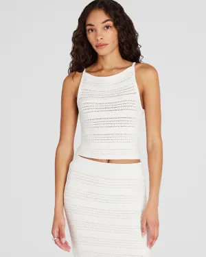 Open-Stitch Sleeveless Top
