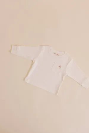 Oversized Long Sleeve T-Shirt - Natural White