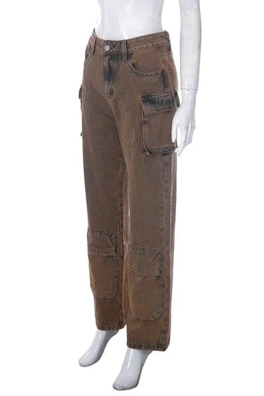 PA432 Straight Denim Long Pants