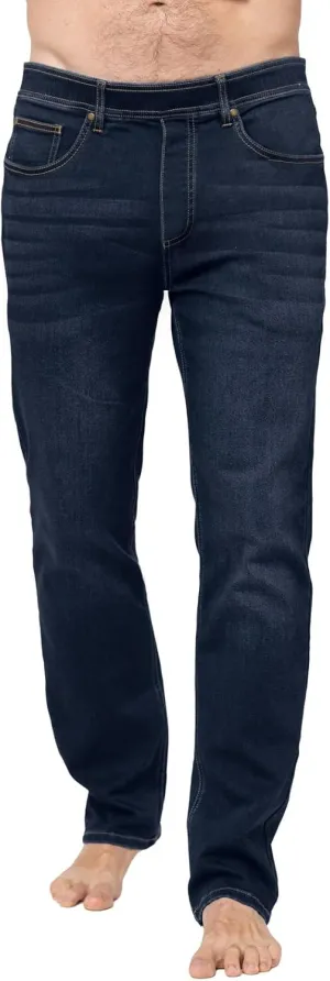 PajamaJeans Mens Pull On Jeans - Elastic Waist Pants Men - Pajama Jeans Denim Slim Straight Sweatpant Jeans Men Pull Up Jeans