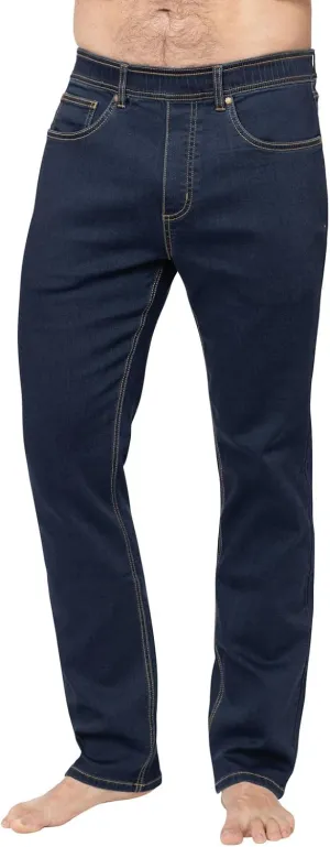PajamaJeans Mens Pull On Jeans - Elastic Waist Pants Men - Pajama Jeans Denim Slim Straight Sweatpant Jeans Men Pull Up Jeans
