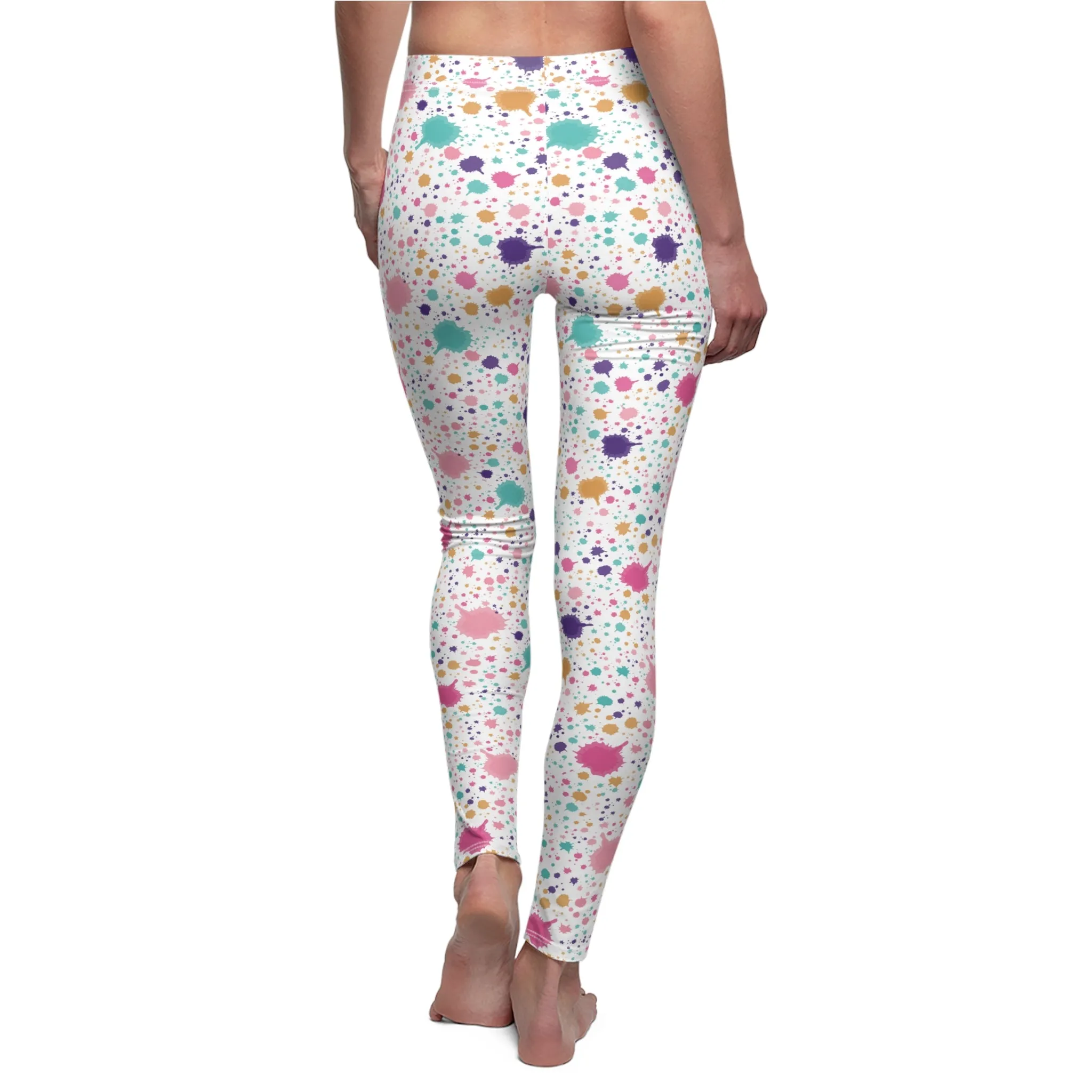 Pastel Abstract Women's Casual Leggings Stylish, Comfortable High-Waisted Yoga Pants for Everyday Wear, Workout, and Lounge – Perfect Gift Idea for Her – Available in Plus Sizes