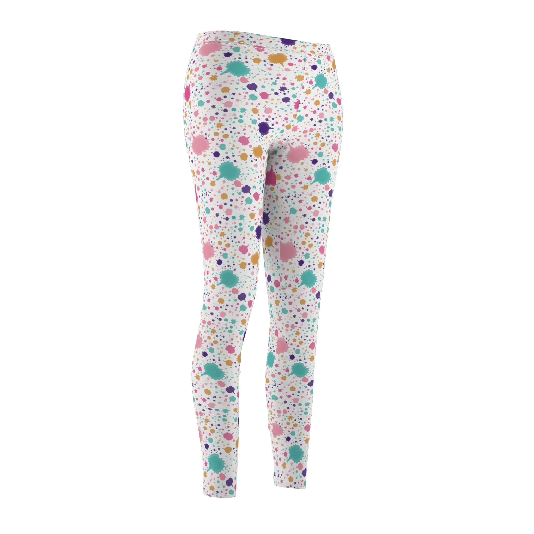Pastel Abstract Women's Casual Leggings Stylish, Comfortable High-Waisted Yoga Pants for Everyday Wear, Workout, and Lounge – Perfect Gift Idea for Her – Available in Plus Sizes