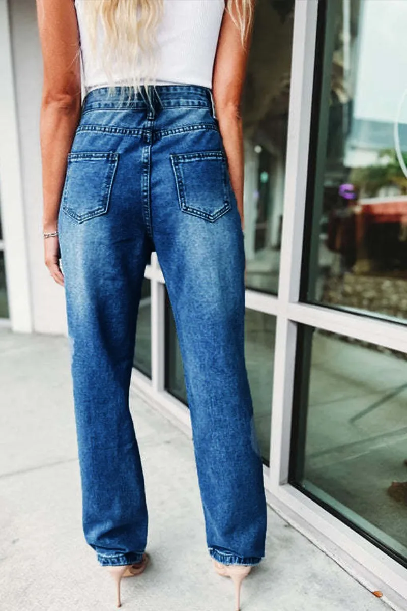 PC026 Rhinestone Fringes Jeans