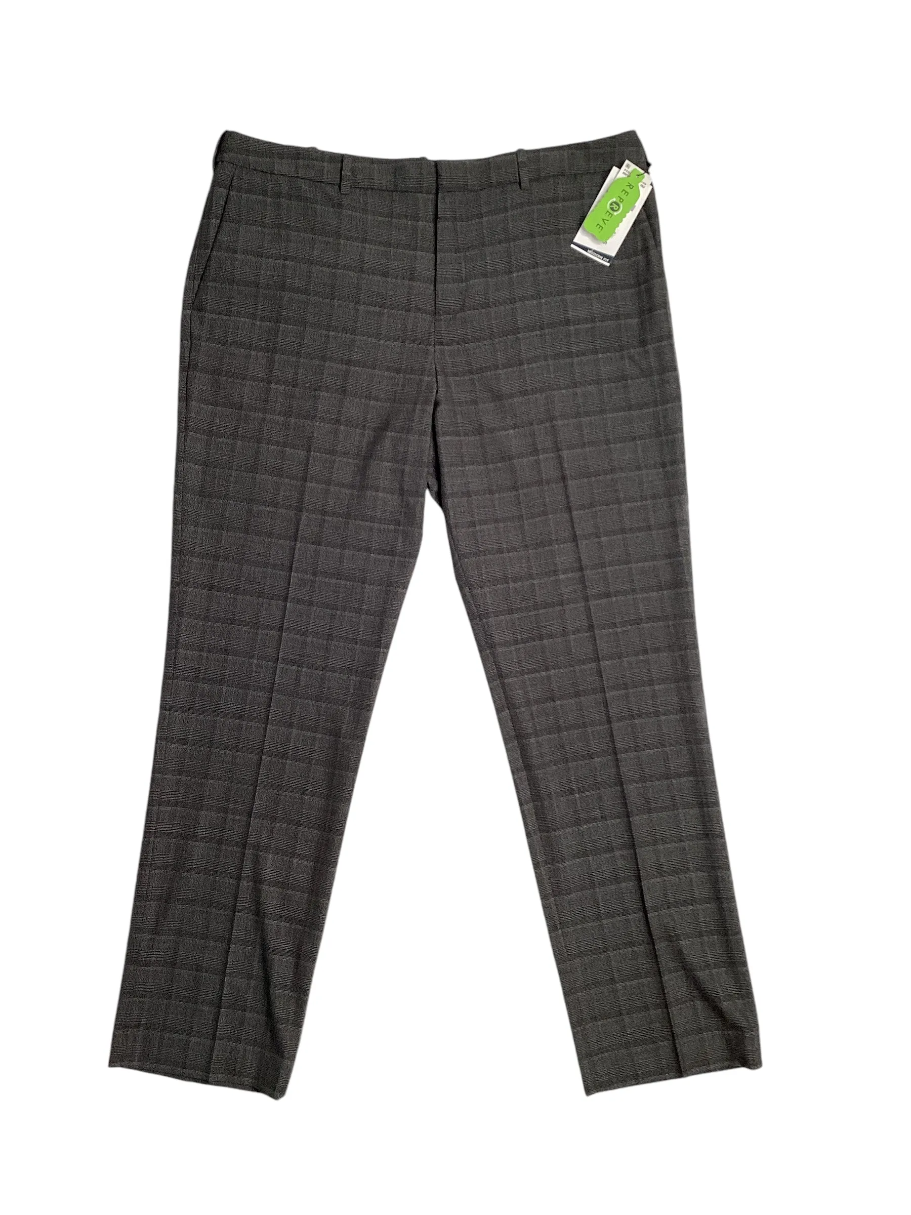 Perry Ellis Portfolio Men's Modern Fit Stretch Solid Pants Charcoal Grey 33 x 32