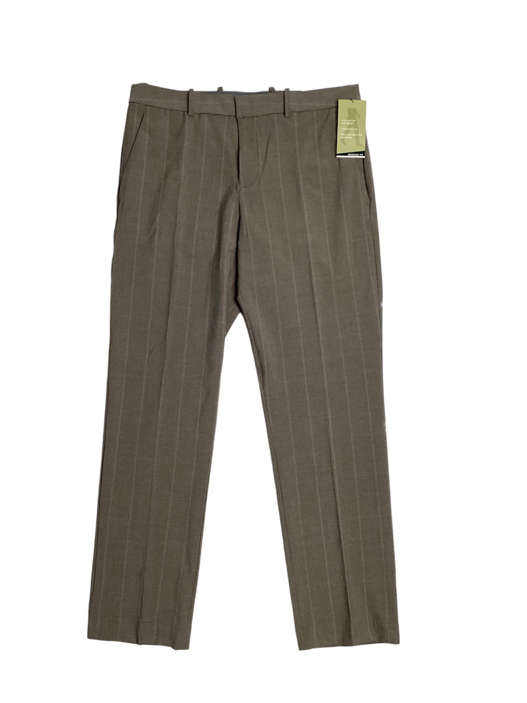 Perry Ellis Portfolio Men's Modern Fit Stretch Suit Dress Pants Beige 42 x 30