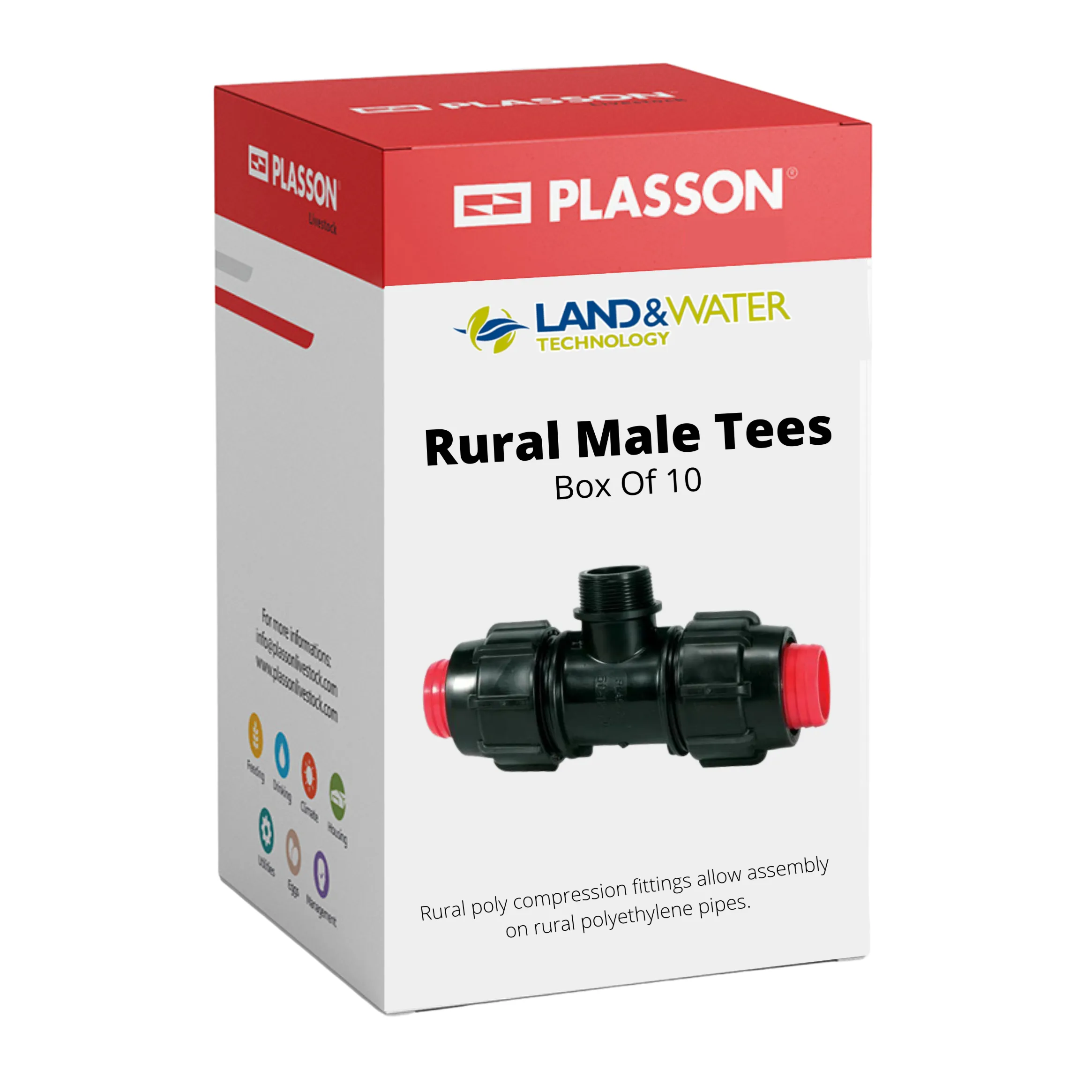 Plasson Rural Male Tees for Redline Poly
