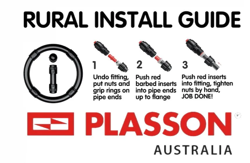 Plasson Rural Male Tees for Redline Poly