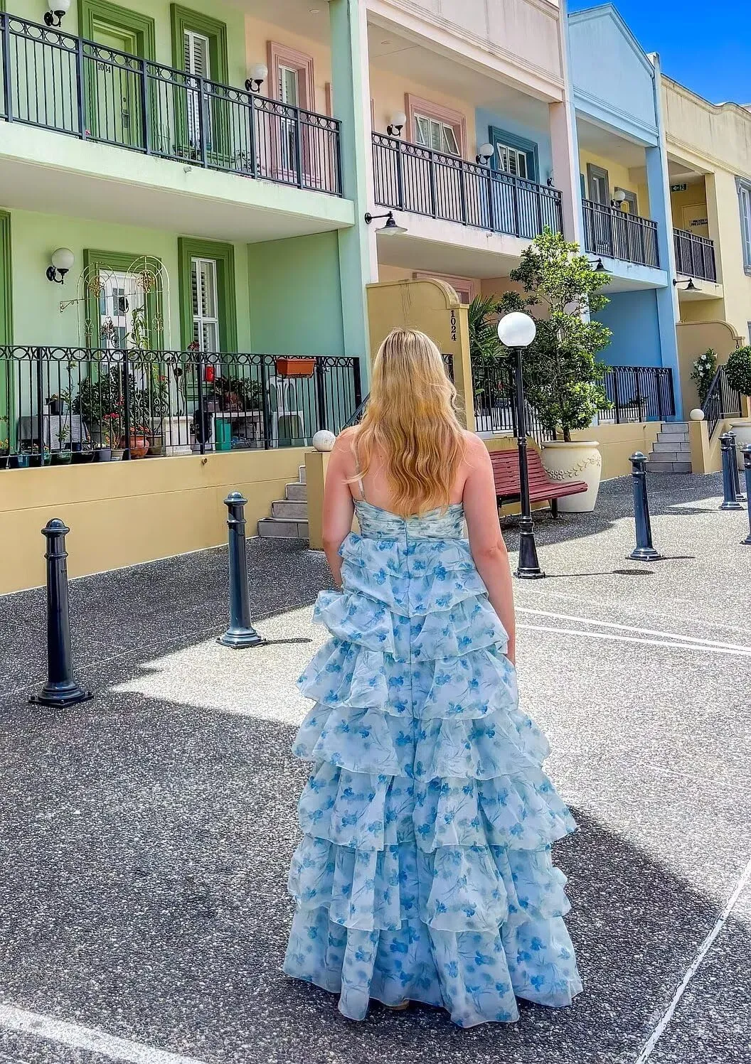 Prom Dresses Tiered Ruffles Floral Print Spaghetti Straps A Line Evening Party Dress Chiffon Party Gowns