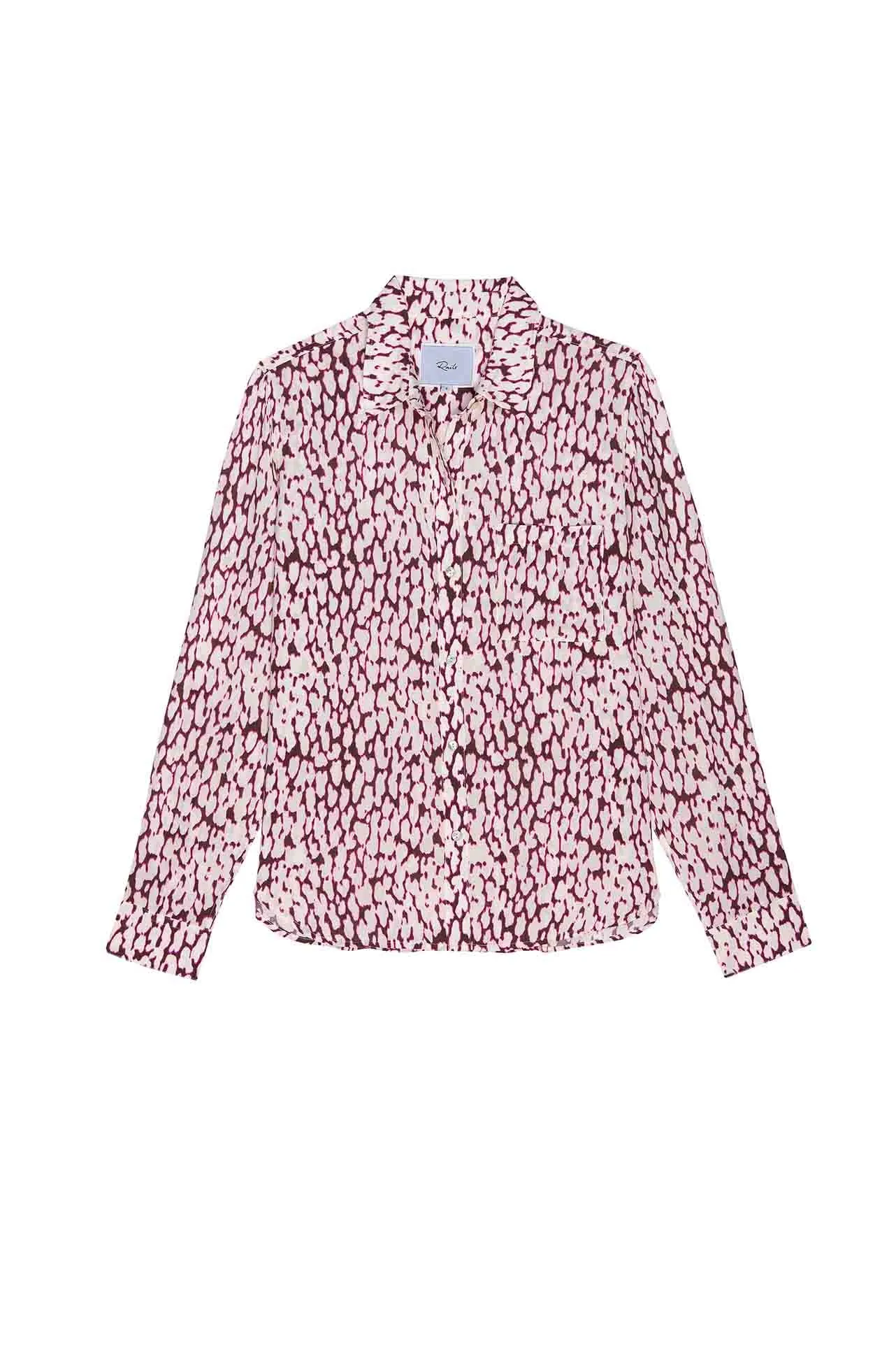 Rails - Josephine L/S Button Down in Pink Static Leopard