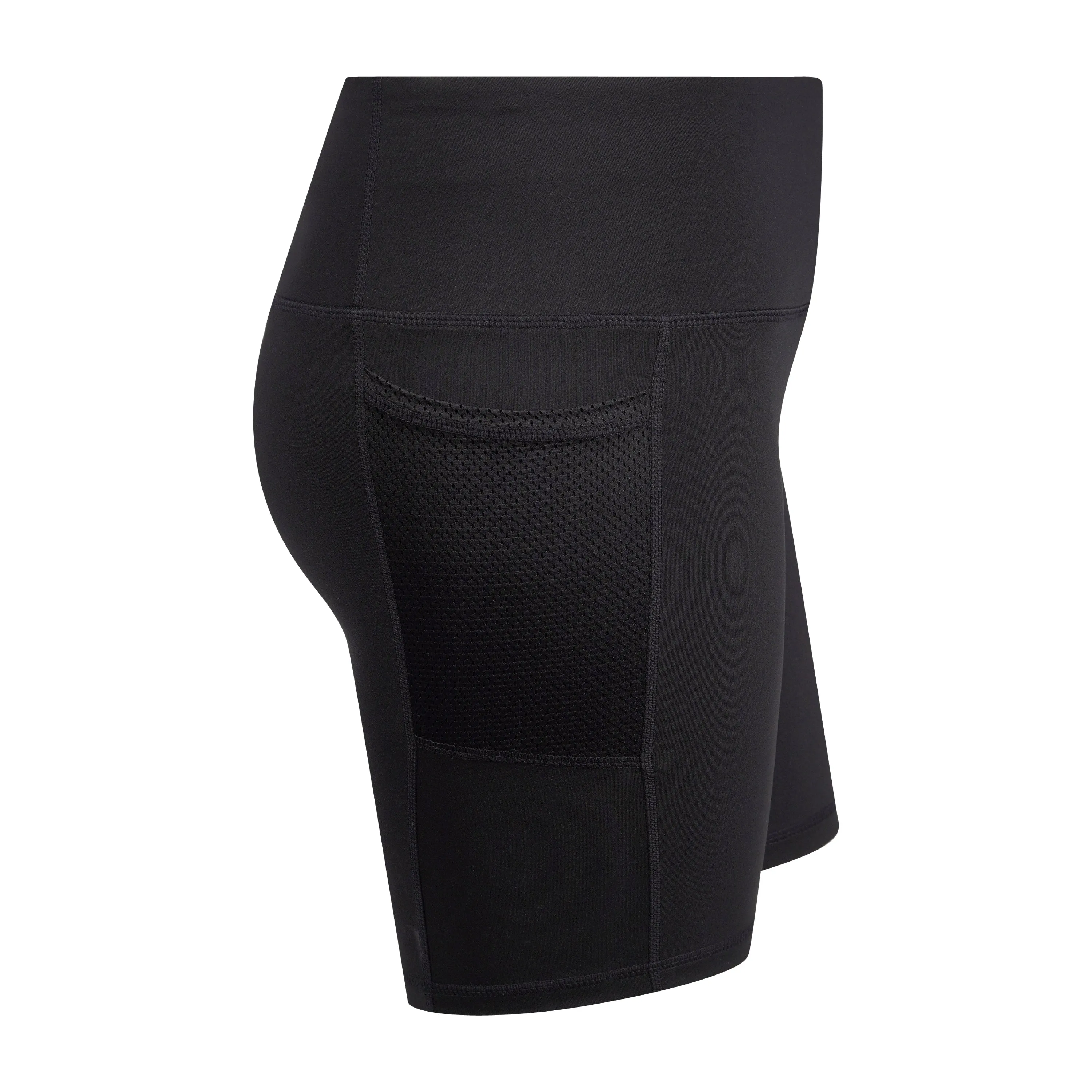 Reebok Women's Fitted High Rise Shorts with Pockets Black Size Medium