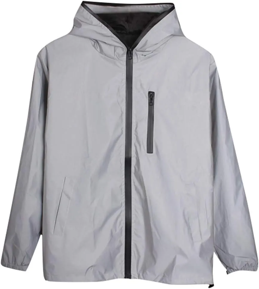 Reflective Coat Jacket Streetwear Windbreaker Jackets Hooded Men/women Men's Coats Jackets Fleece Full Men's Jackets