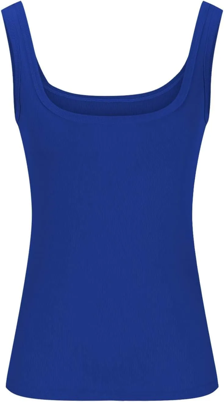 Ribbed Tank Tops for Women Sleeveless Compression Shirt Lightweight Workout Shirts Slim Fit Scoop Neck Tank Top
