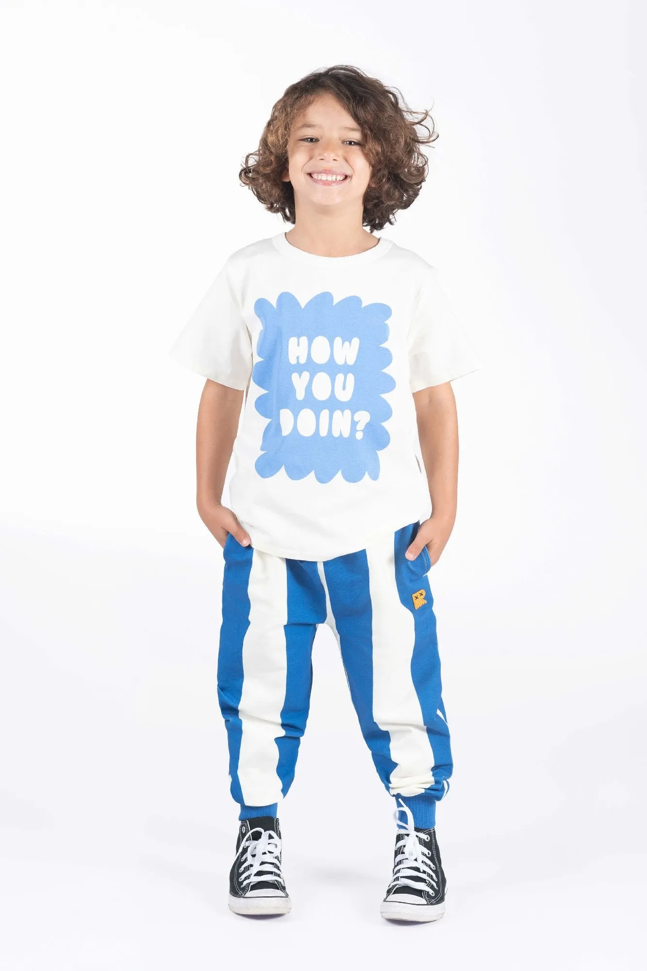 ROCK YOUR BABY - BLUE STRIPE TRACK PANTS