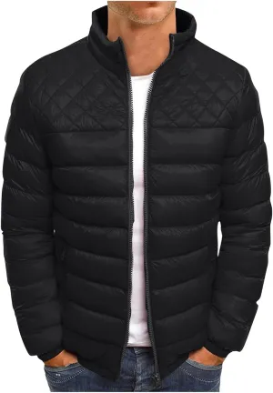 RTRDE Men's Winter Jackets Casual Windproof Down Jackets Zip Up Windbreaker Warm Padded Coats Jackets, M-2XL