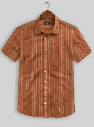 Rustic Brown Linen Shirt