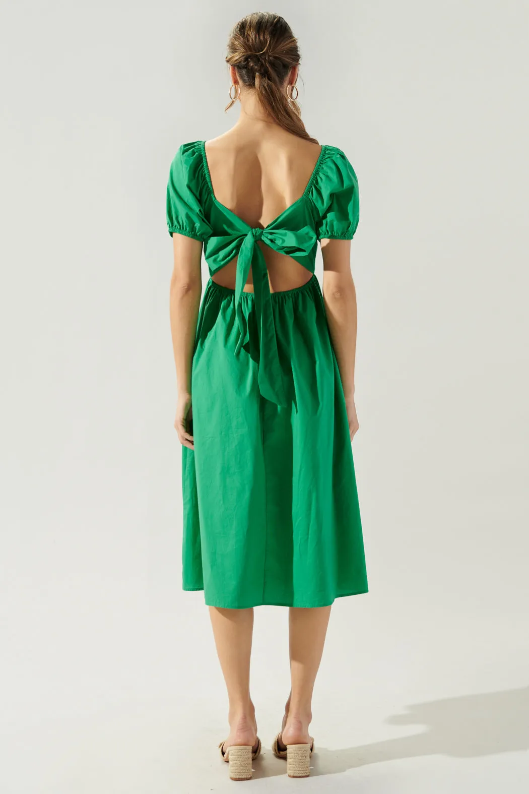 Sadie O Ring Tie Back Midi Dress