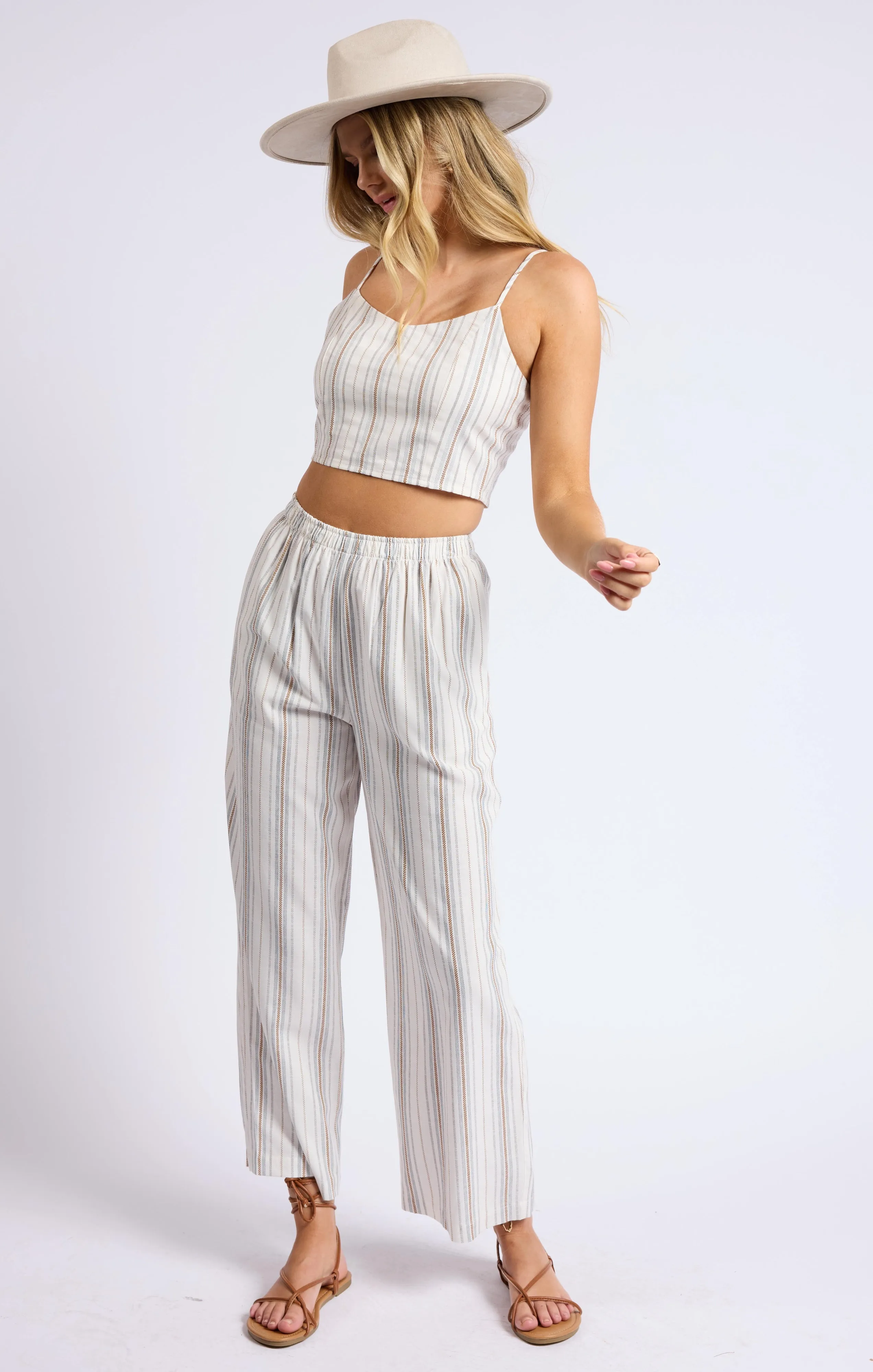 SAGE THE LABEL Nopales Striped Pull On Pant