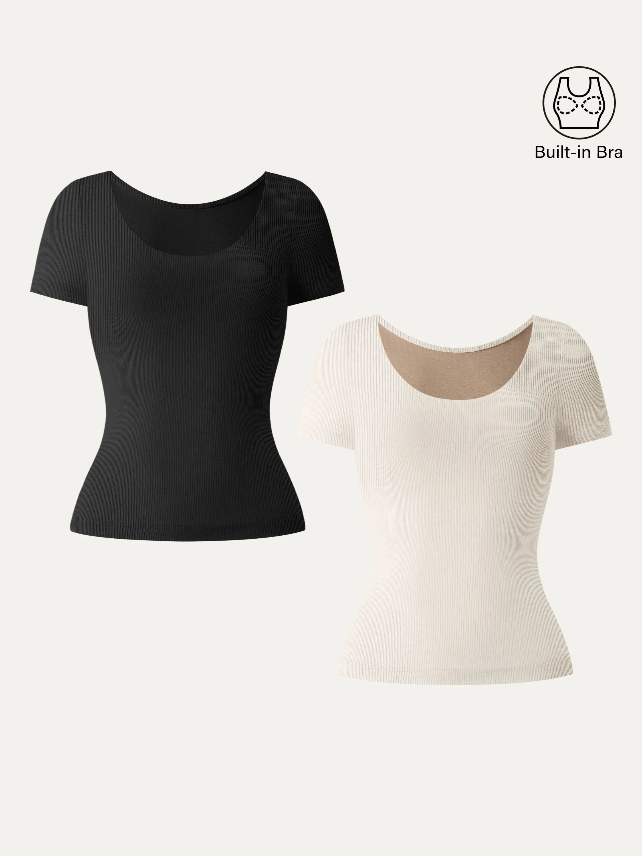 Scoop Neck Short Sleeve Cotton New Airy Brami