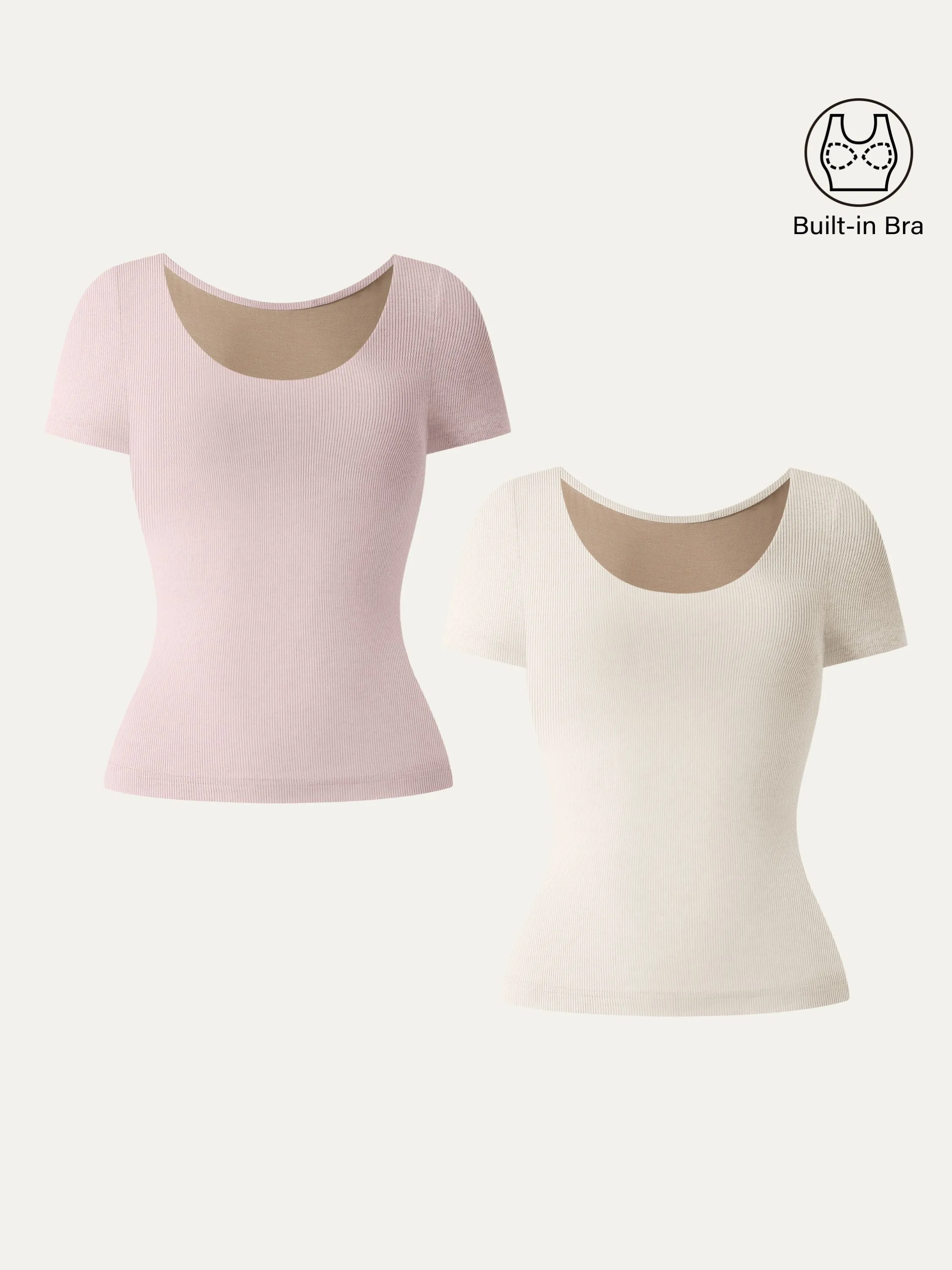 Scoop Neck Short Sleeve Cotton New Airy Brami