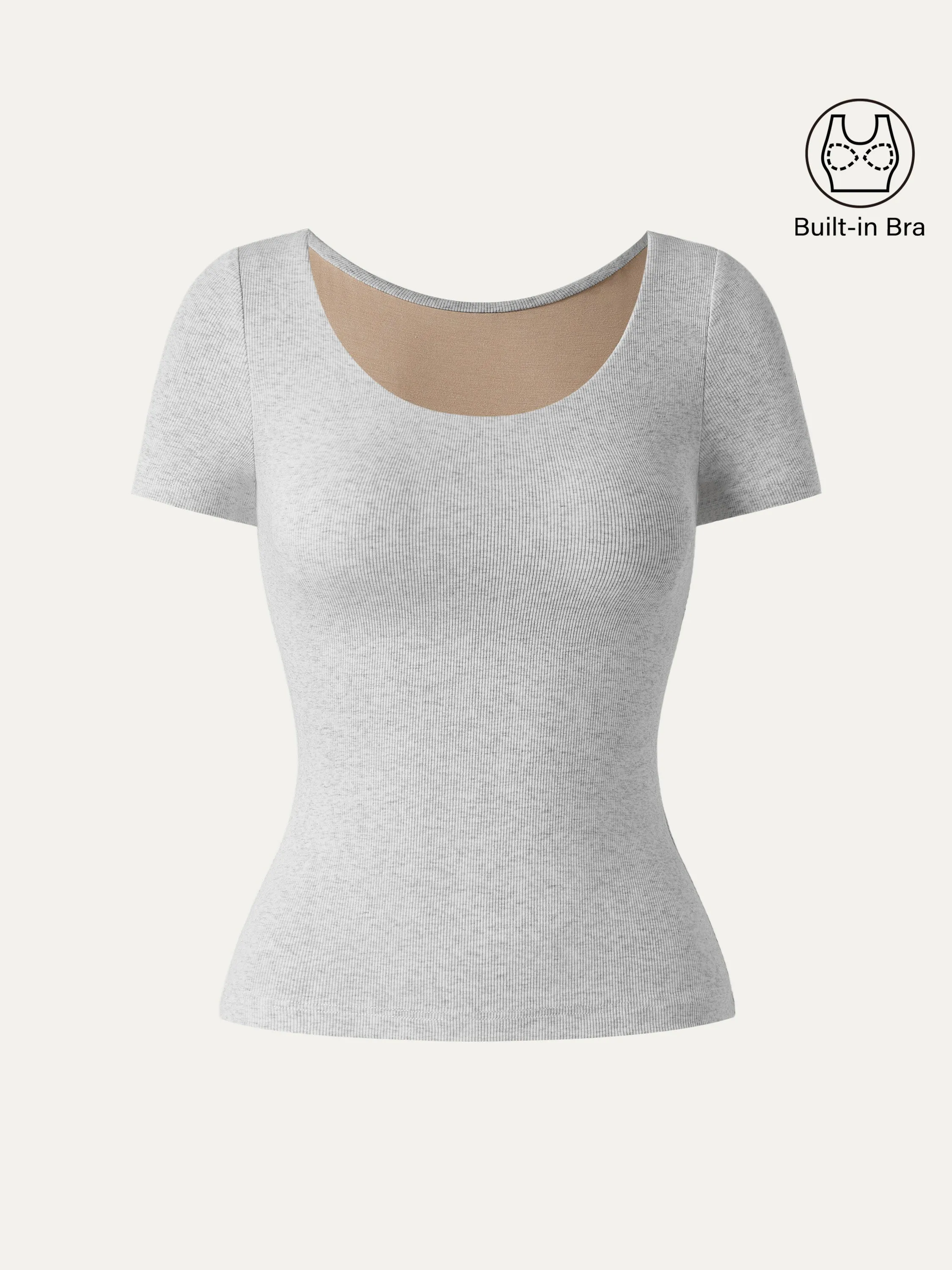 Scoop Neck Short Sleeve Cotton New Airy Brami