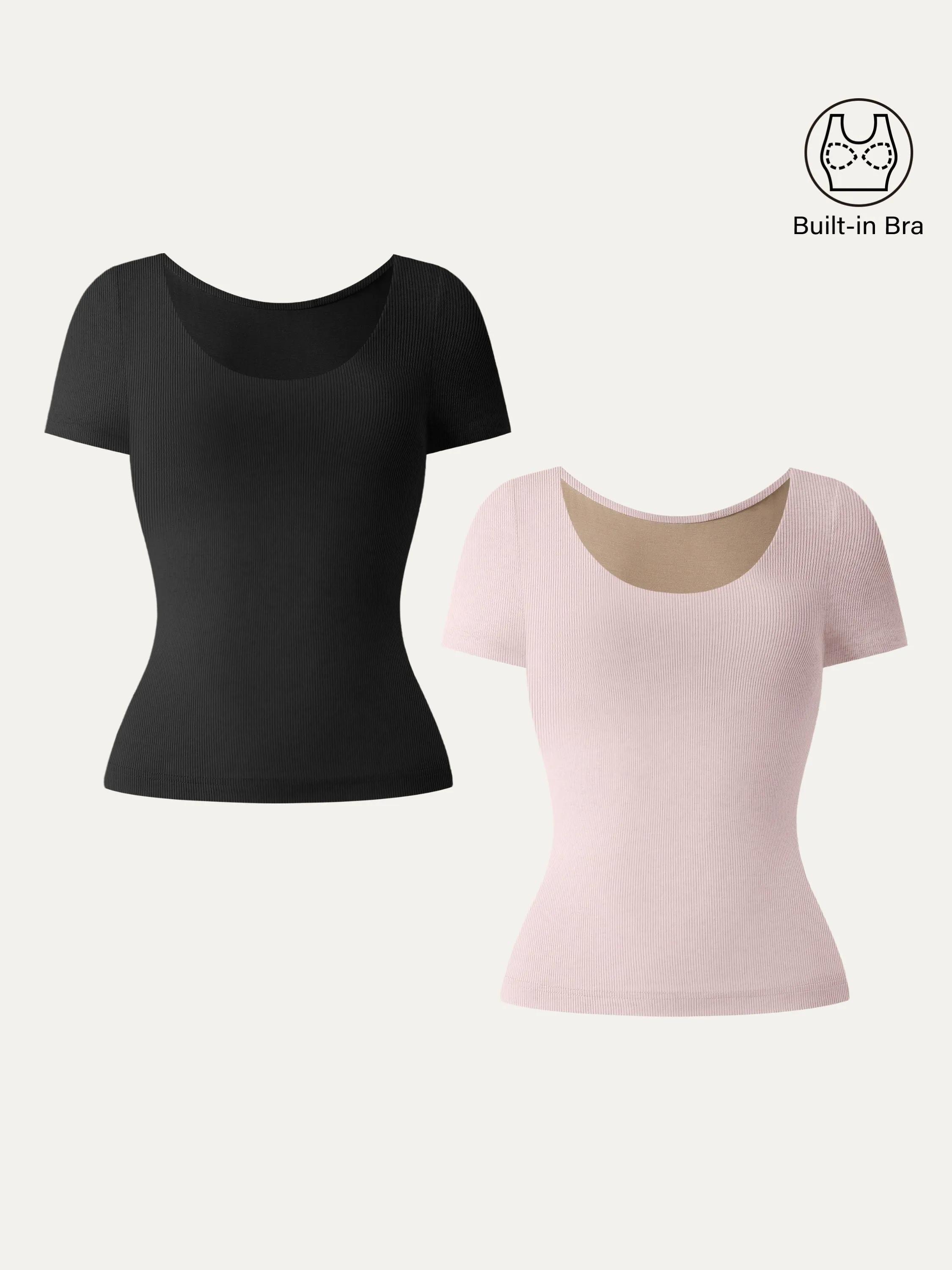Scoop Neck Short Sleeve Cotton New Airy Brami